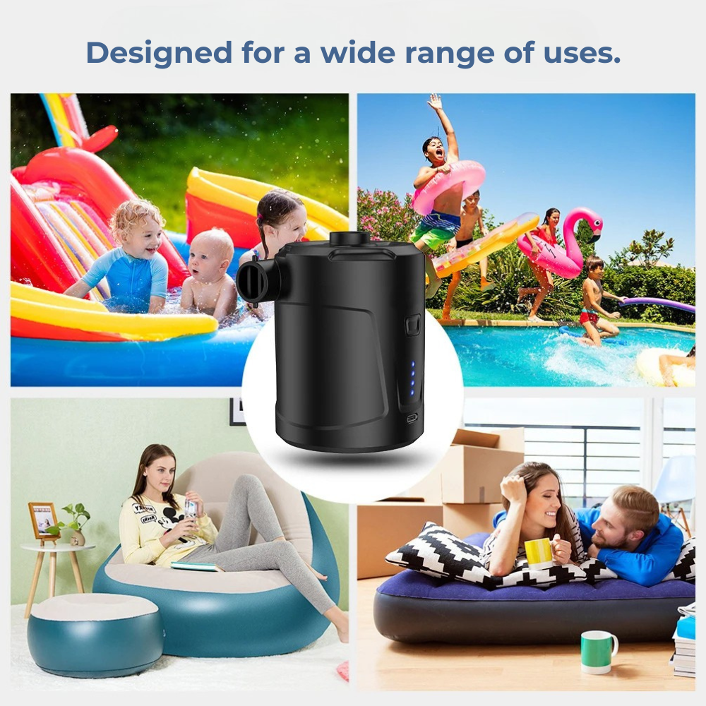 Compact Wireless Air Pump 5000mAh Fast Inflator Deflator for Outdoor & Home Use