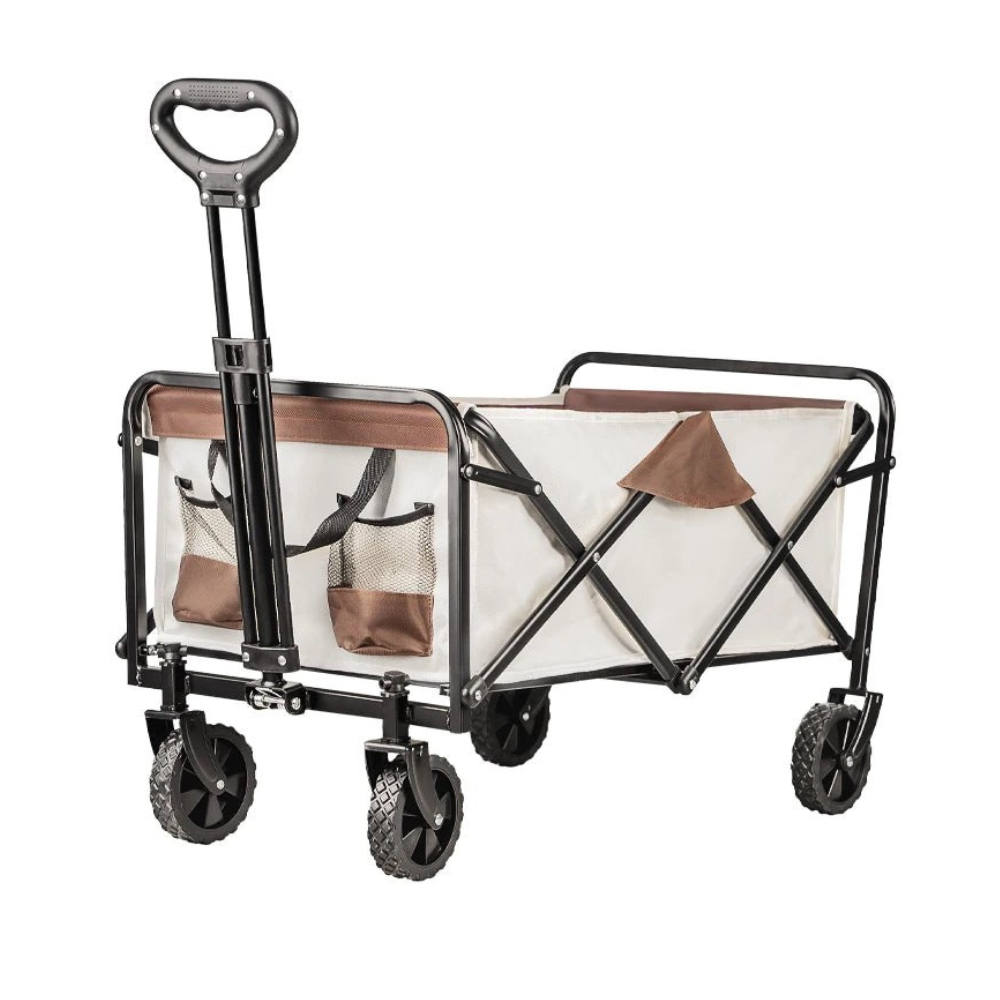 Collapsible Folding Utility Wagon Cart Large Capacity Outdoor Trolley