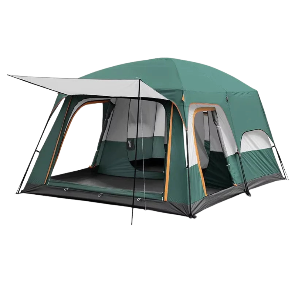Heavy Duty 4 Season Camping Tent 2 Room Waterproof Outdoor Shelter for 8-12 People