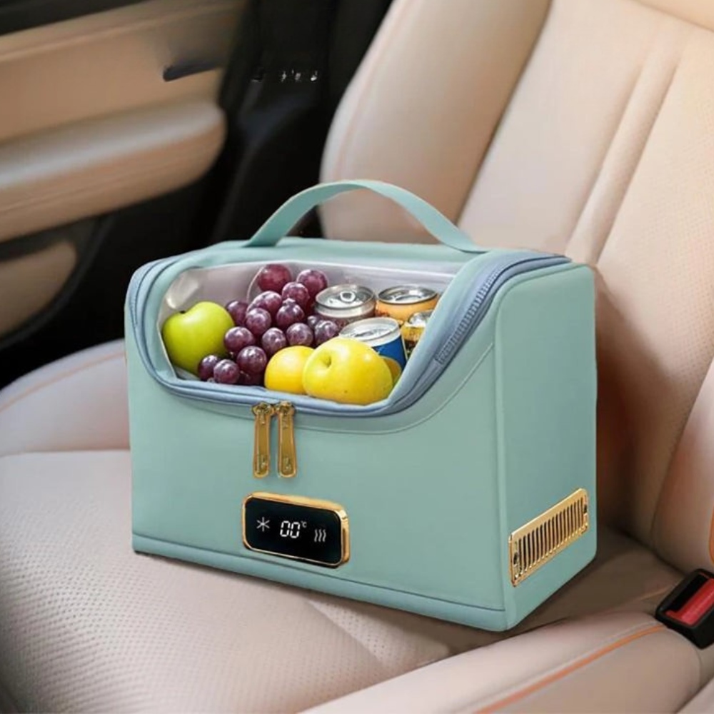 Portable 4L Car Fridge Cooler and Warmer Bag 12V Compact Travel Food Storage