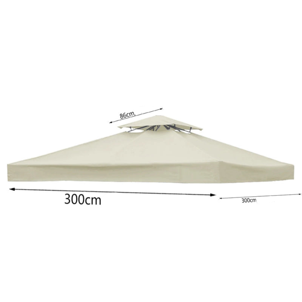 Outdoor Gazebo Canopy Replacement Top Cover 2 Tier Patio Garden Sunshade