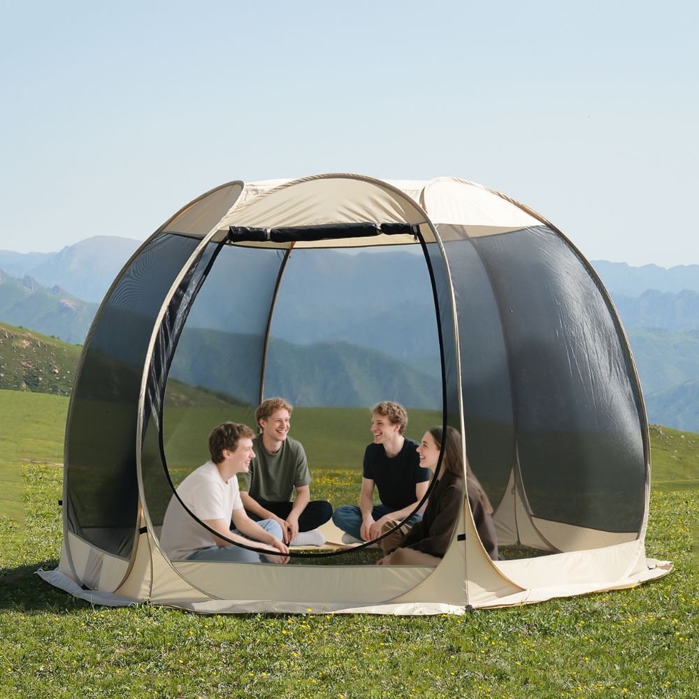 Automatic Pop Up Screen Tent 6-8 Person Mosquito Net Camping Patio Outdoor Shelter