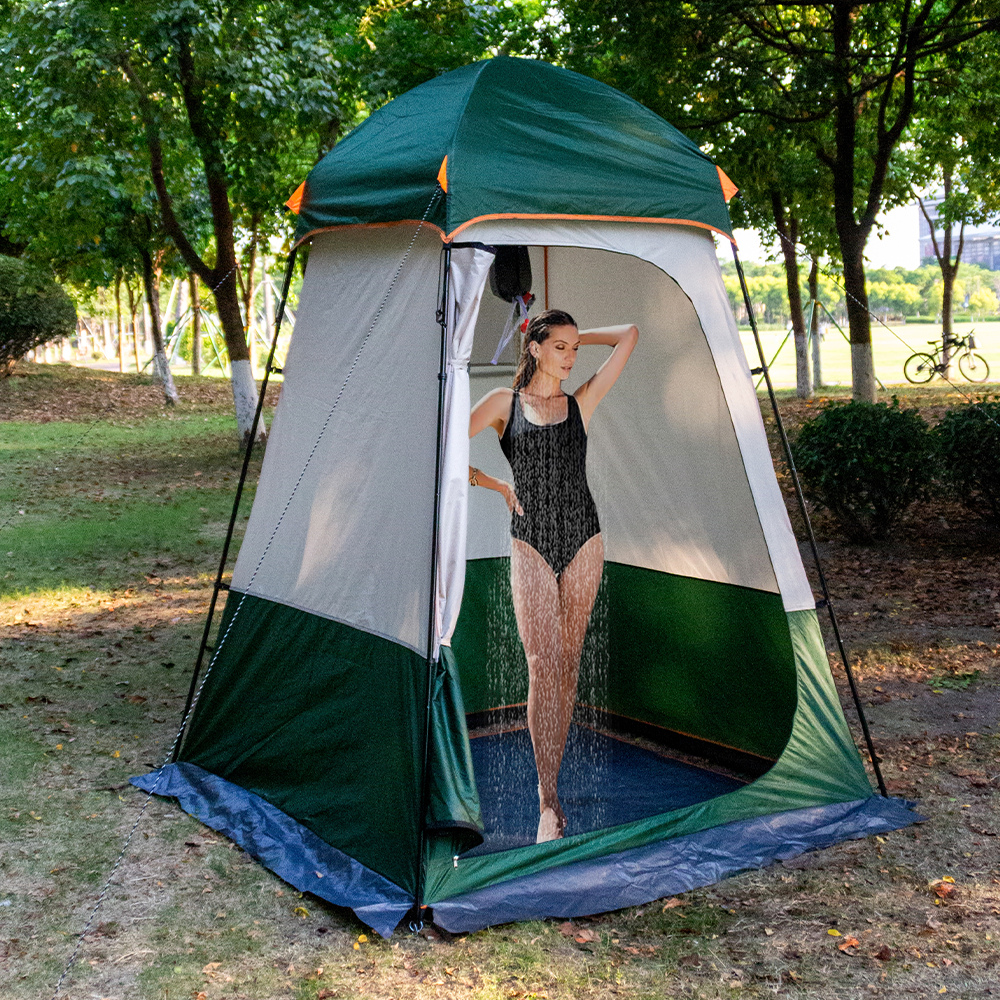 Portable Outdoor Privacy Shower Tent Double Layer Waterproof Changing Shelter Camping Toilet