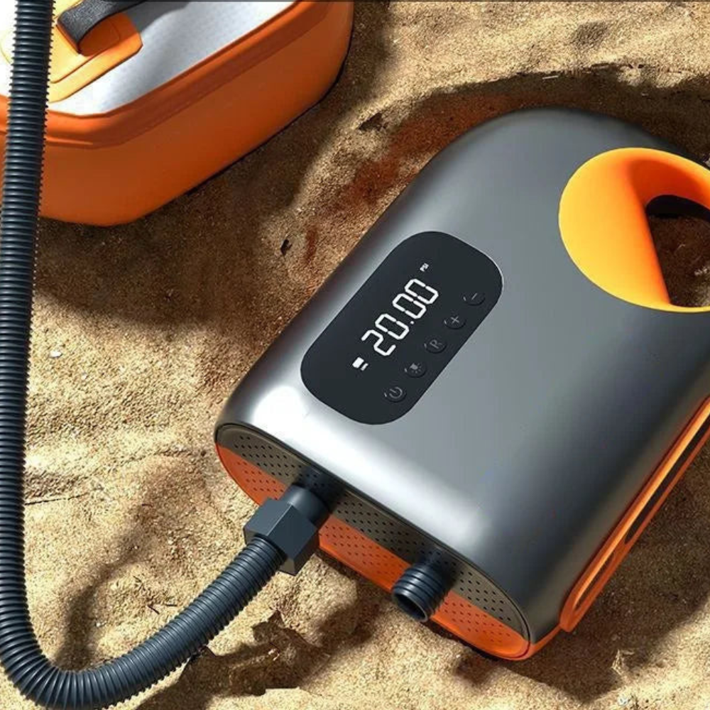 12V High Pressure Electric Air Pump 20PSI Portable Inflator with LED Light