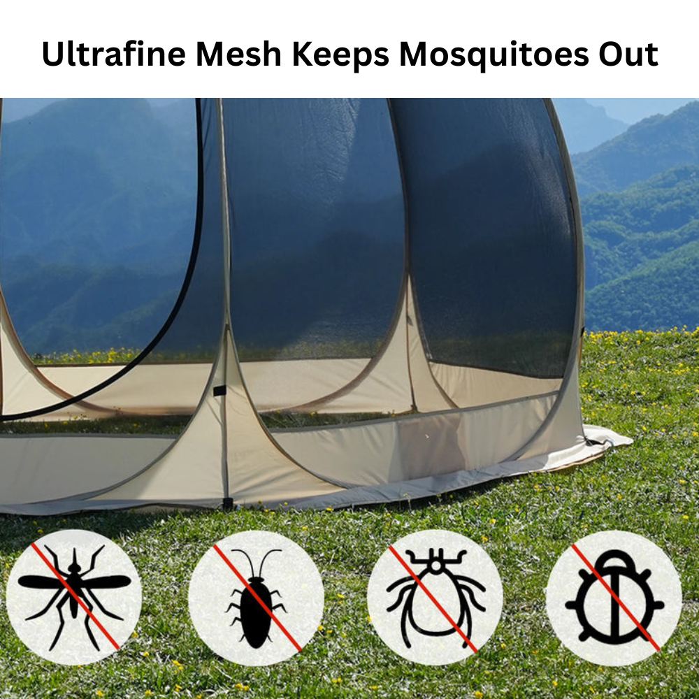 Automatic Pop Up Screen Tent 6-8 Person Mosquito Net Camping Patio Outdoor Shelter