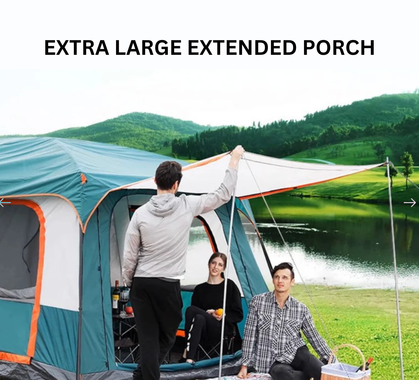 Heavy Duty 4 Season Camping Tent 2 Room Waterproof Outdoor Shelter for 8-12 People