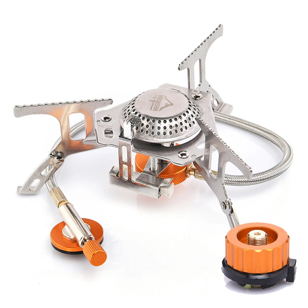 Portable Camping Gas Stove Outdoor Burner for Hiking, Picnic, and Travel