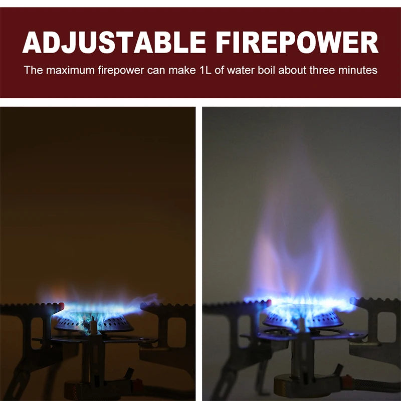 Portable Camping Gas Stove Outdoor Burner for Hiking, Picnic, and Travel