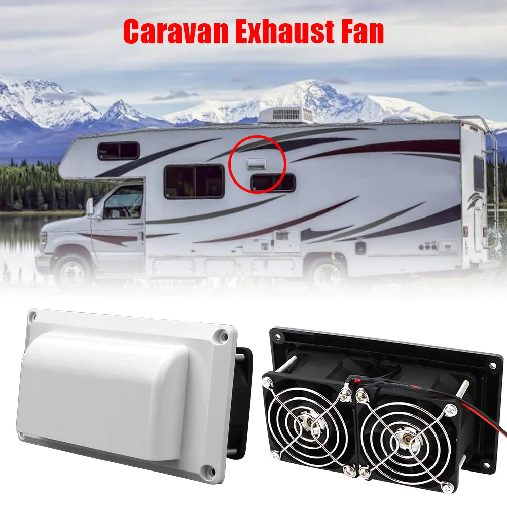 25W 12V RV Side Exhaust Vent Fan for Caravan & Motorhome