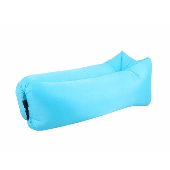 Portable Inflatable Air Sofa Foldable Outdoor Lounger for Camping Beach Garden Blue