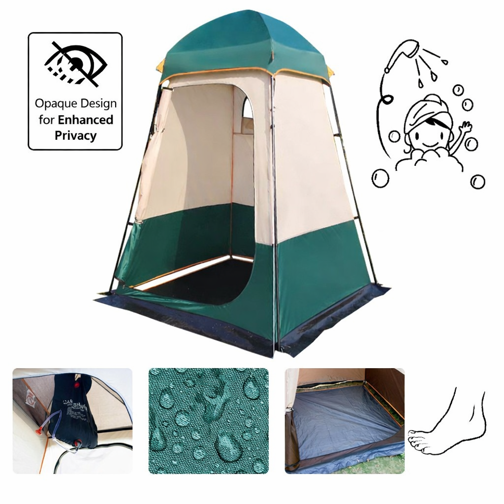 Portable Outdoor Privacy Shower Tent Double Layer Waterproof Changing Shelter Camping Toilet