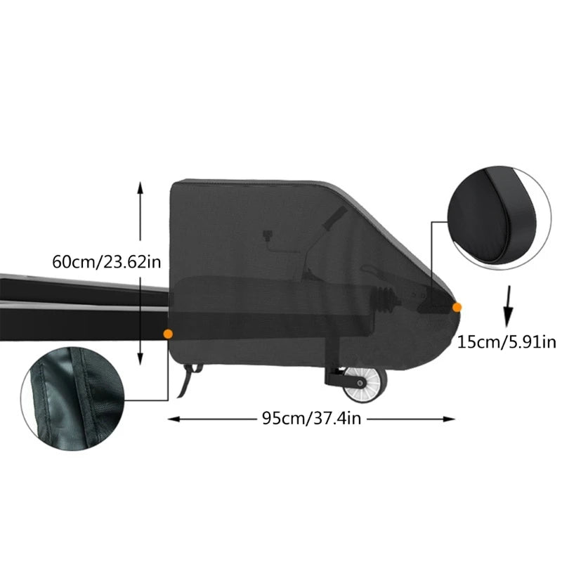 Portable Trailer Hitch Cover Waterproof Drawbar Coupling Protector Oxford Fabric