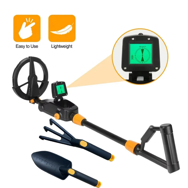 7.4 Inch Waterproof Metal Detector with Adjustable Shaft 24–35 Inch