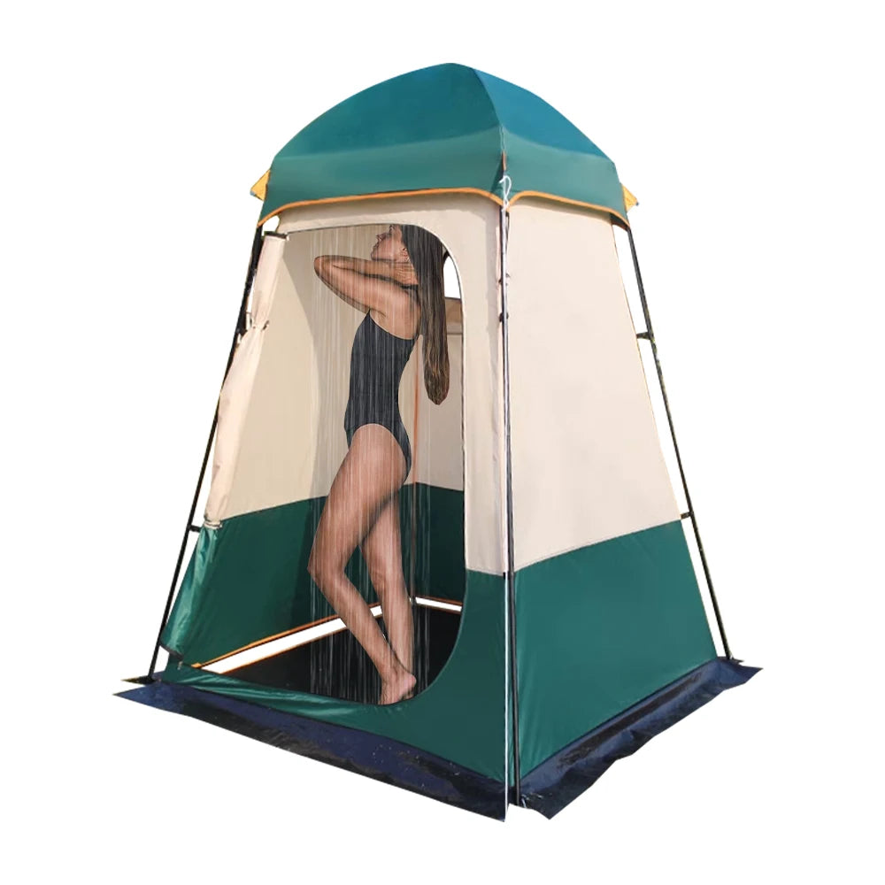 Portable Outdoor Privacy Shower Tent Double Layer Waterproof Changing Shelter Camping Toilet