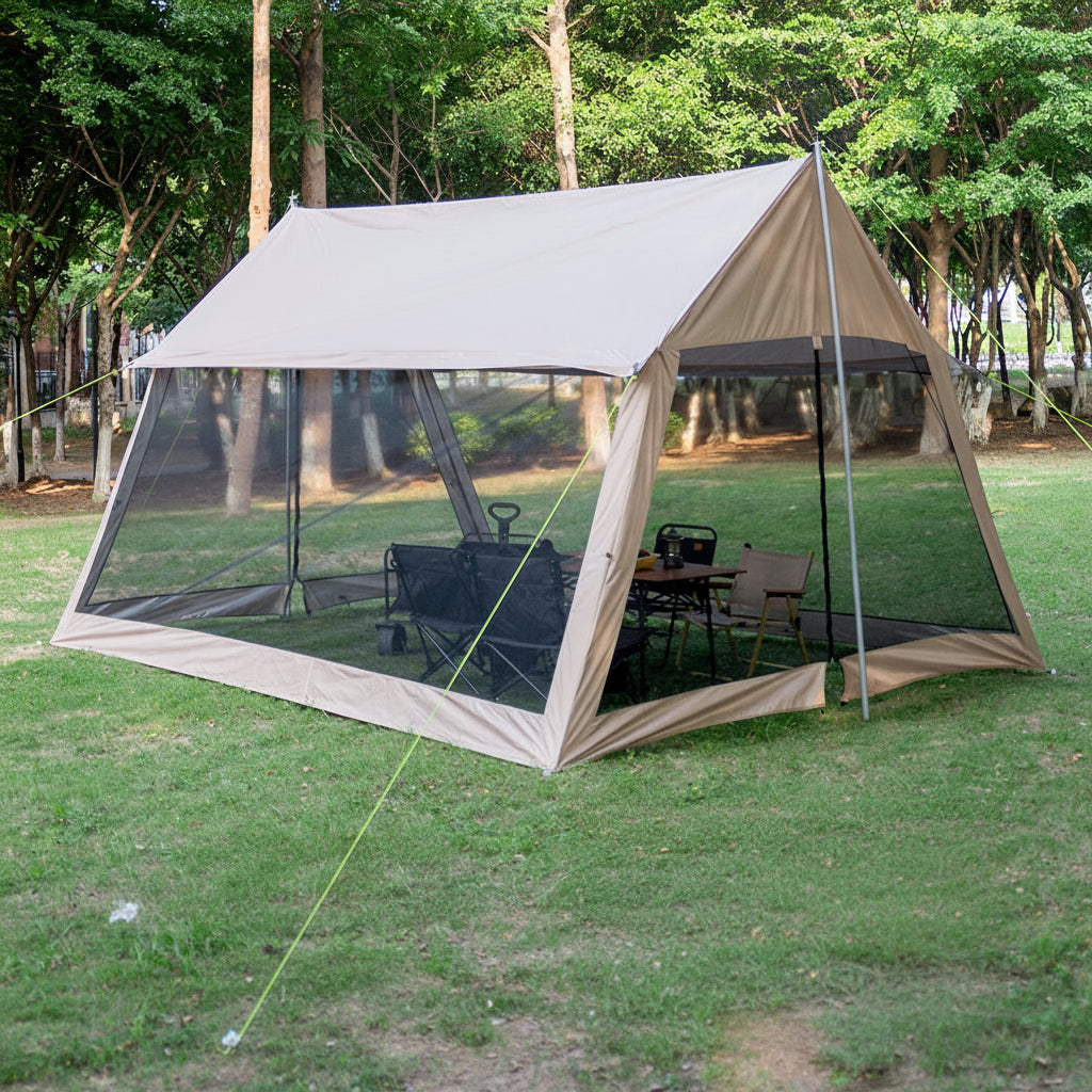 Foldable Outdoor Canopy Tent 6-10 Person Waterproof Sun Shade Shelter for Beach Camping Park