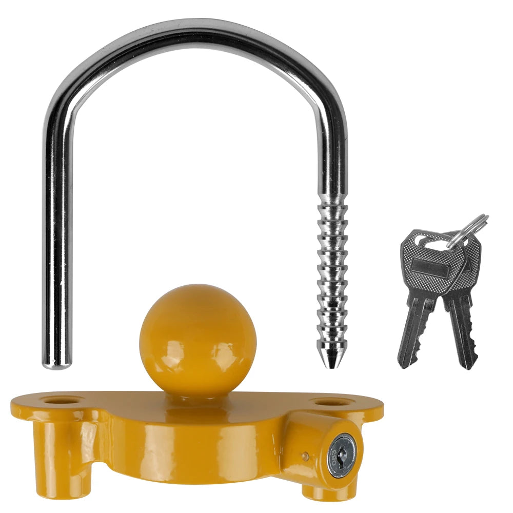 U-Shape Trailer Coupler Hitch Lock Heavy Duty Adjustable Tow Ball Security