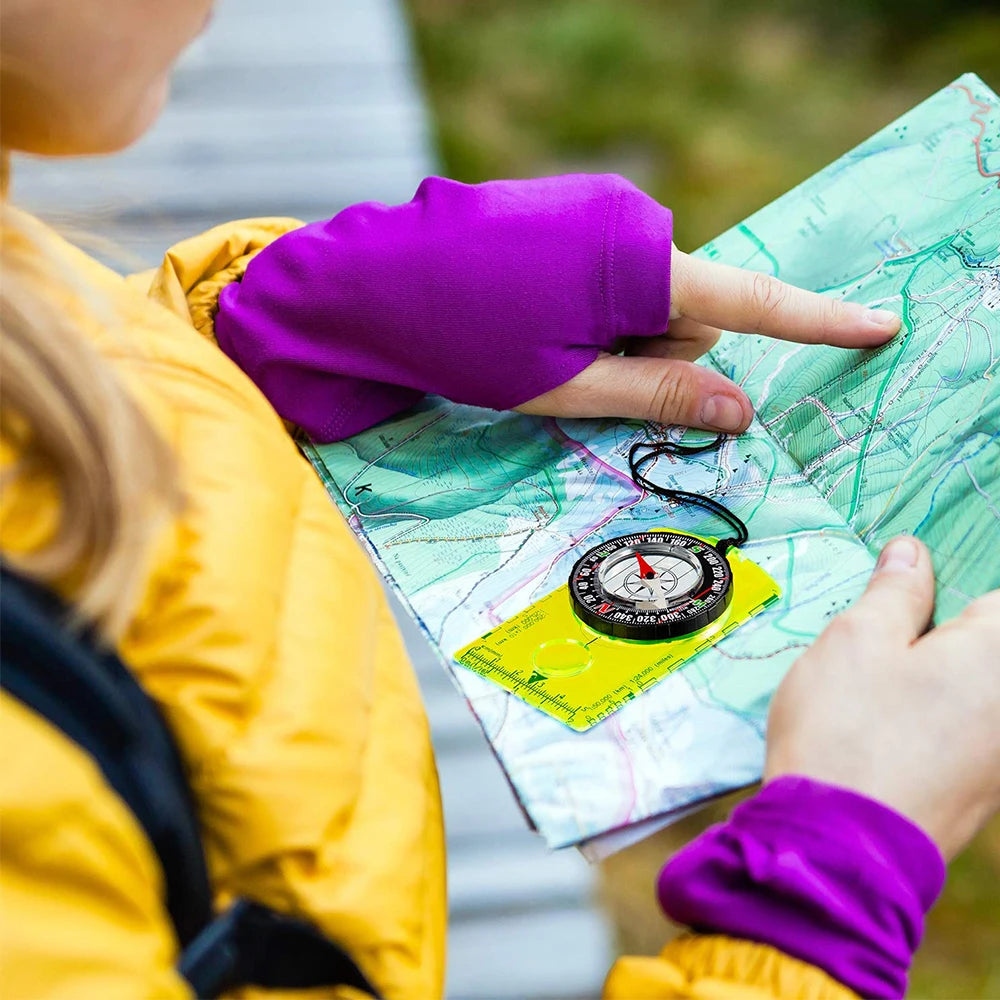 Waterproof Outdoor Navigation Compass for Hiking, Camping, Backpacking and Orienteering