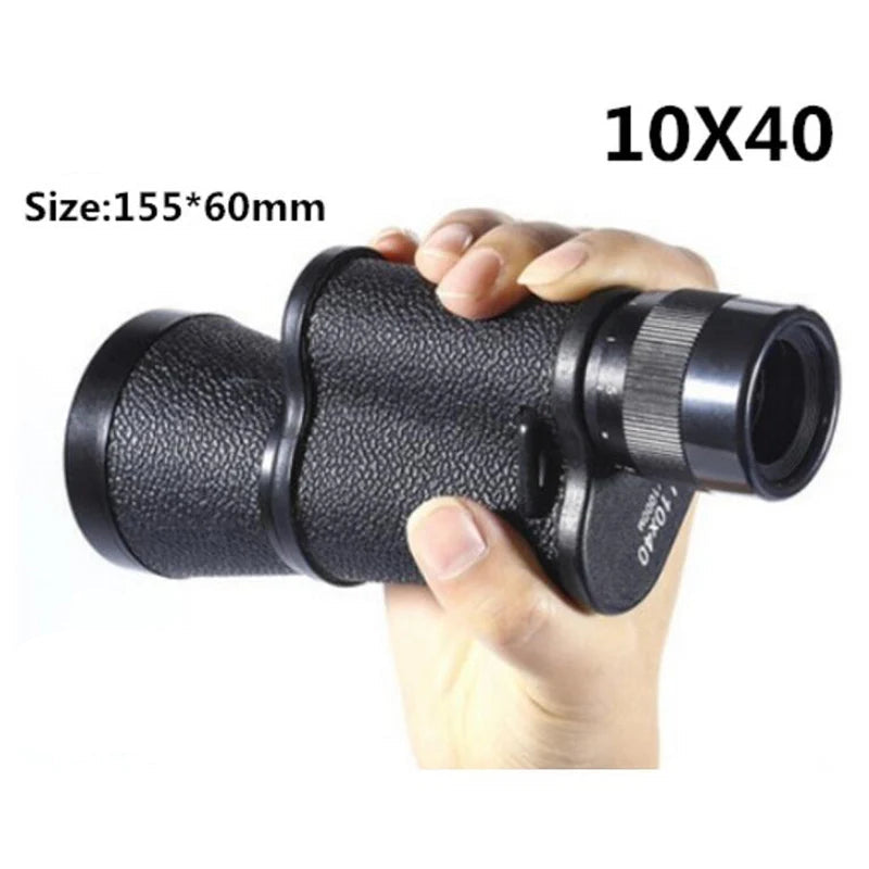 Compact HD Monocular Telescope with Metal Body 10x40 12x45 for Camping Travel Viewing