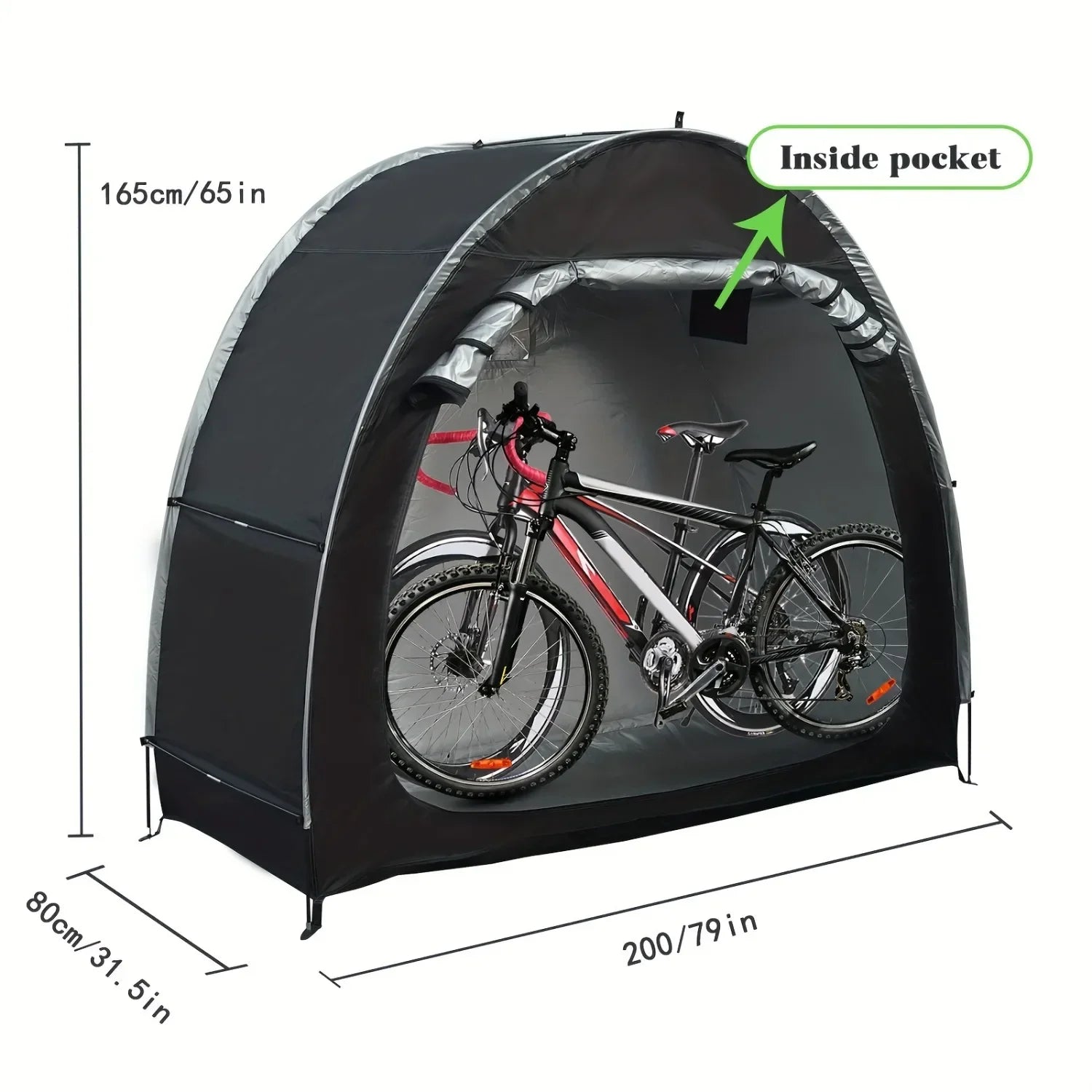 Waterproof Bike Storage Shed Tent for 1–2 Bicycles – Foldable Outdoor Shelter