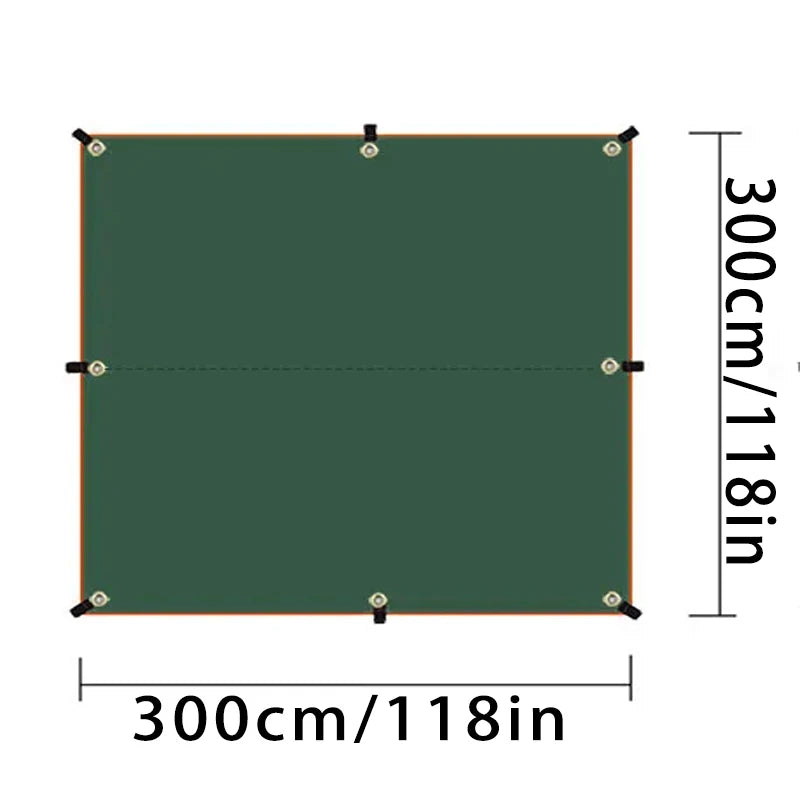 Lightweight Waterproof Camping Canopy 300 x 300cm Sunshade Shelter for Outdoor Garden and Backpacking