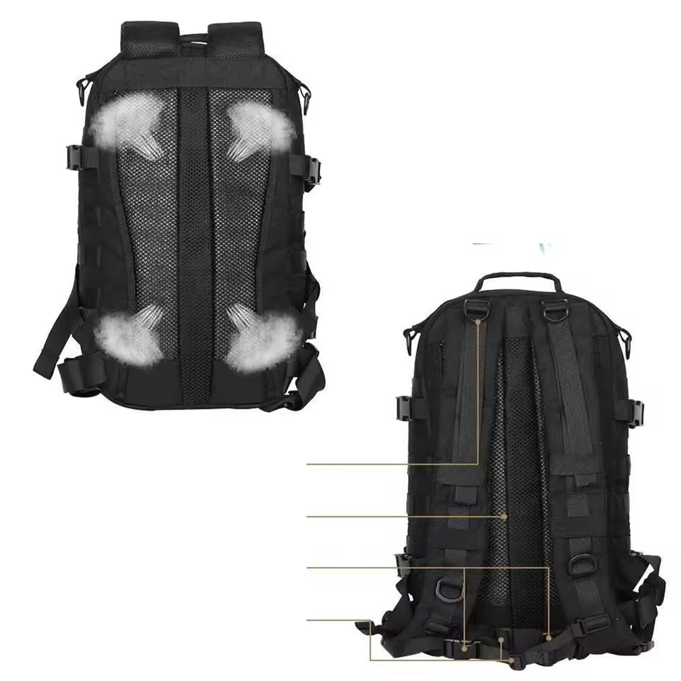 Tactical MOLLE Backpack 46cm Waterproof Outdoor Hiking Camping Travel Rucksack