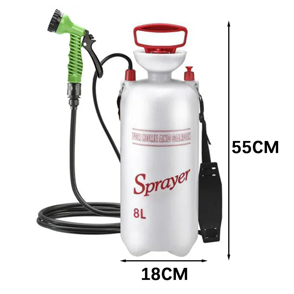 8L Portable Outdoor Shower with 3m Hose – Multifunction Travel Sprayer