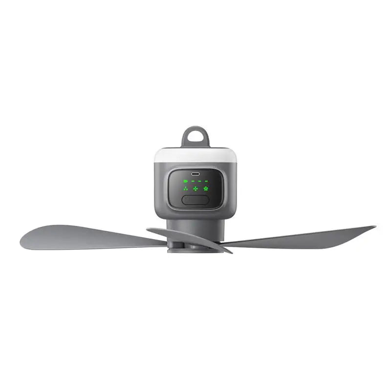 12000mAh Rechargeable Portable Ceiling Fan with LED Light & Remote for Camping