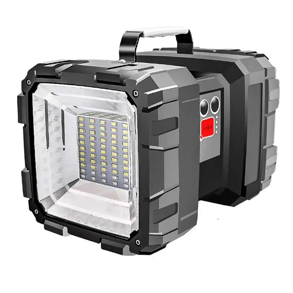 Rechargeable LED Spotlight Flashlight Waterproof Dual Head Portable Camping Light