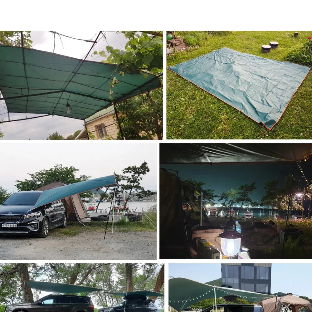 Lightweight Waterproof Camping Canopy 300 x 300cm Sunshade Shelter for Outdoor Garden and Backpacking