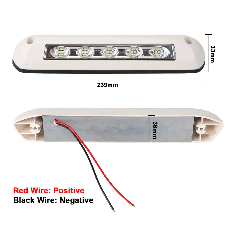Waterproof LED Awning Light 12V 24V RV Caravan Camper Trailer Outdoor Porch Lighting