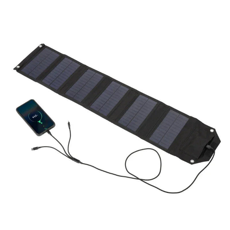 100W Foldable Waterproof Solar Panel Charger with 5V USB for Outdoor Camping
