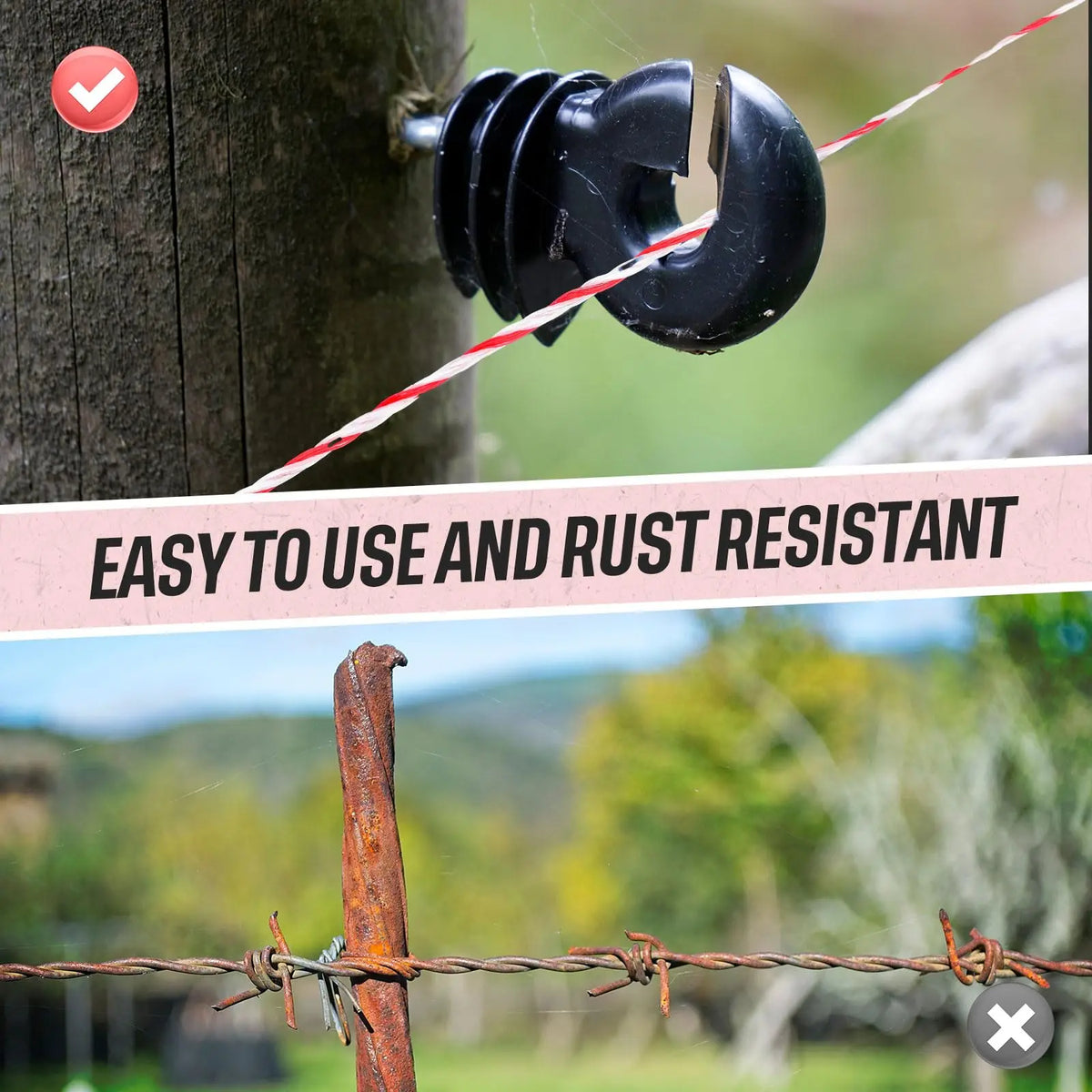 200M/500M Electric Fence Rope Polywire with Steel Strands for Horse and Animal Fencing