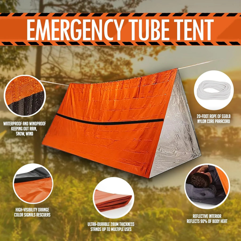 Portable 2 Person Emergency Survival Tent Waterproof Windproof Compact Shelter