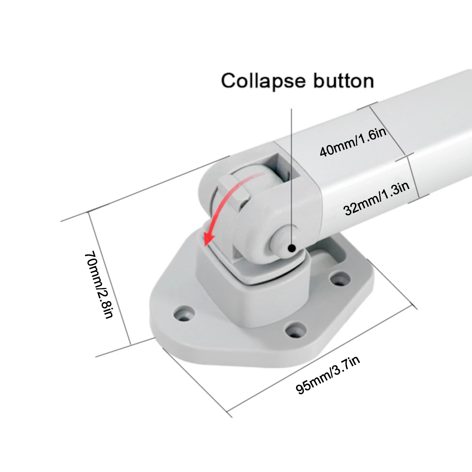 Height Adjustable Telescopic Table Leg 510-760mm for RV Caravan & Boat