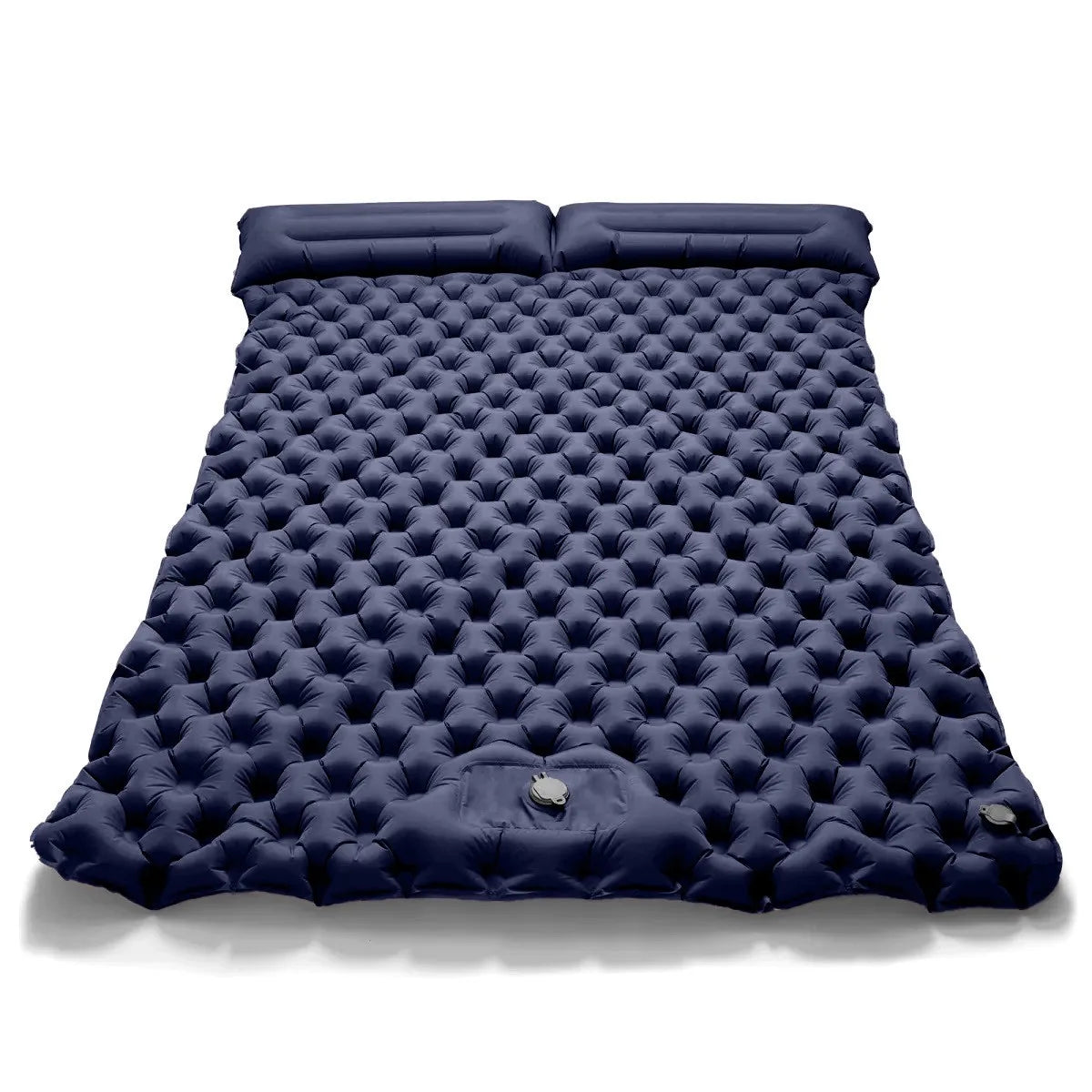 Portable Double Inflatable Mattress Pad for Outdoor Camping, Hiking, and Car Travel Blue