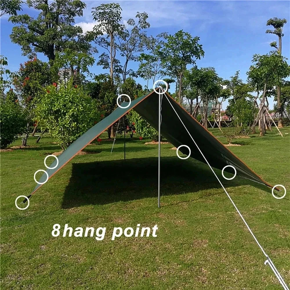 Lightweight Waterproof Camping Canopy 300 x 400cm Sunshade Shelter for Outdoor Garden and Backpacking