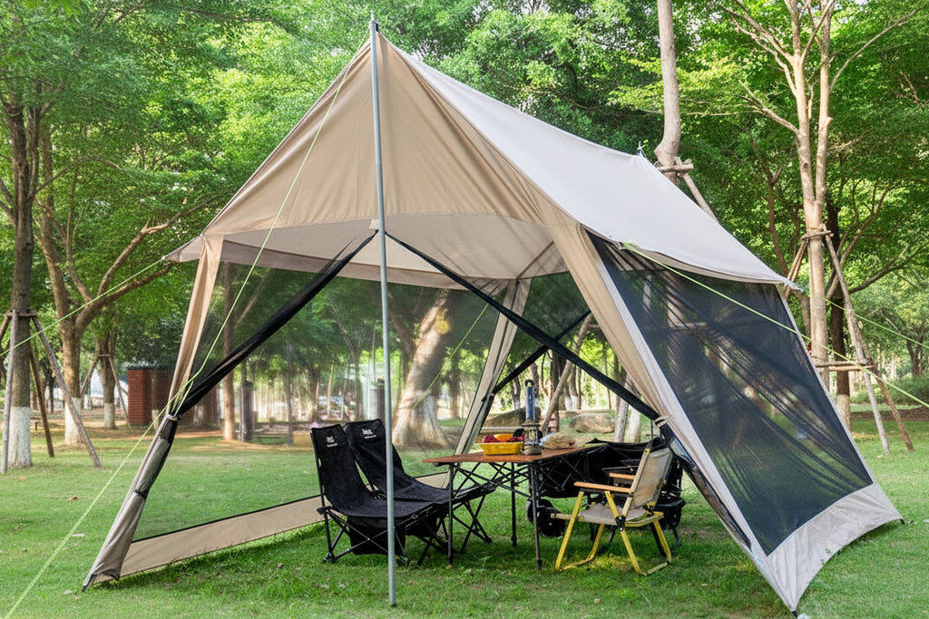 Foldable Outdoor Canopy Tent 6-10 Person Waterproof Sun Shade Shelter for Beach Camping Park