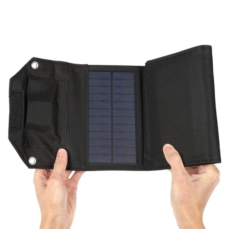 100W Foldable Waterproof Solar Panel Charger with 5V USB for Outdoor Camping