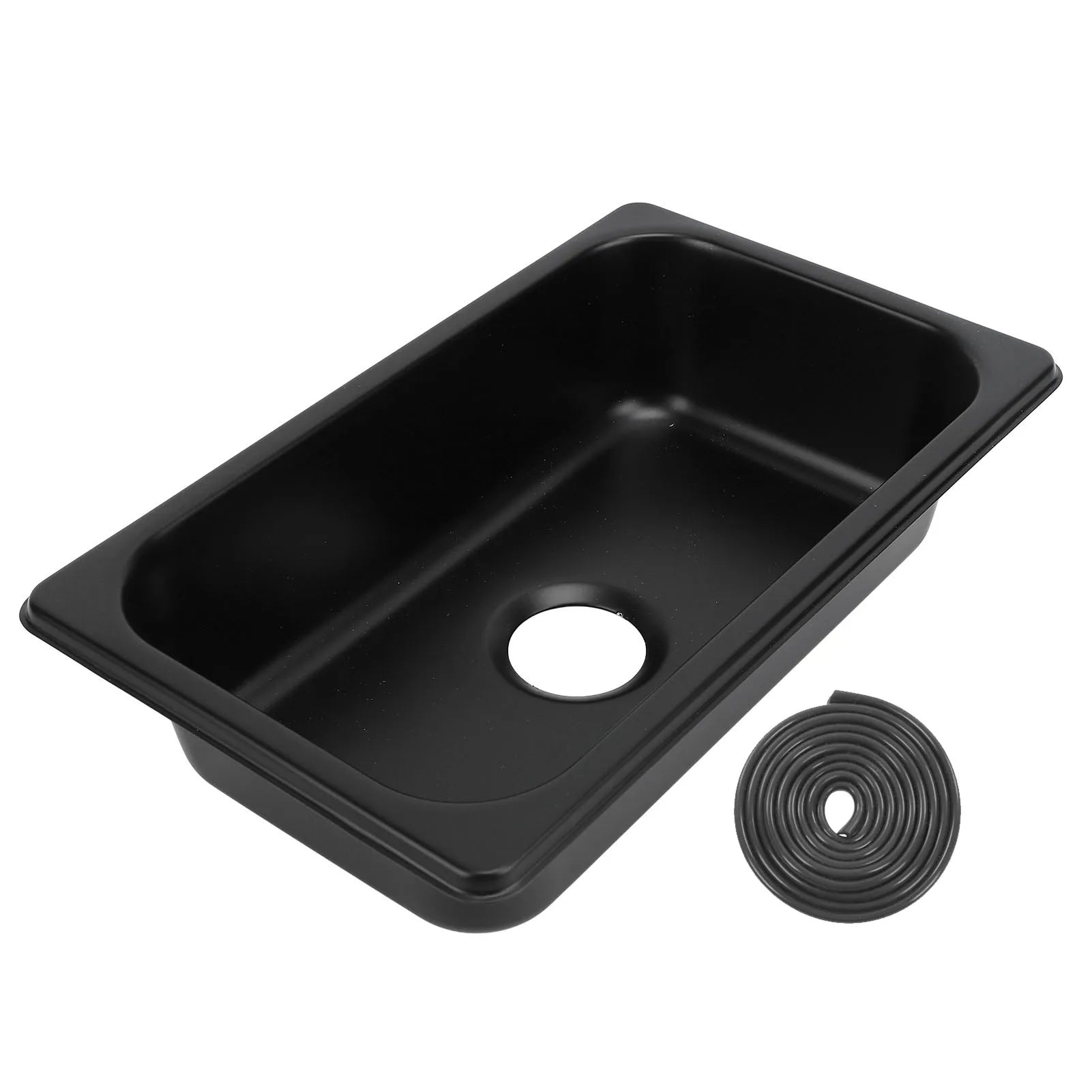 Portable Stainless Steel RV Sink with Drain Outlet for Caravan Boat Kitchen Bathroom