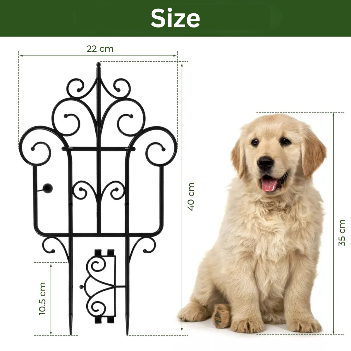 Decorative Garden Border Fence 10 Piece Folding Plastic Lawn Edging for Yard and Patio