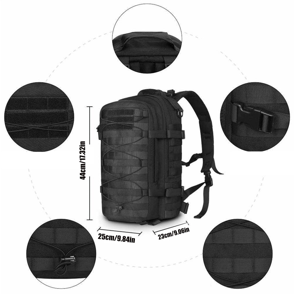 Tactical MOLLE Backpack 46cm Waterproof Outdoor Hiking Camping Travel Rucksack