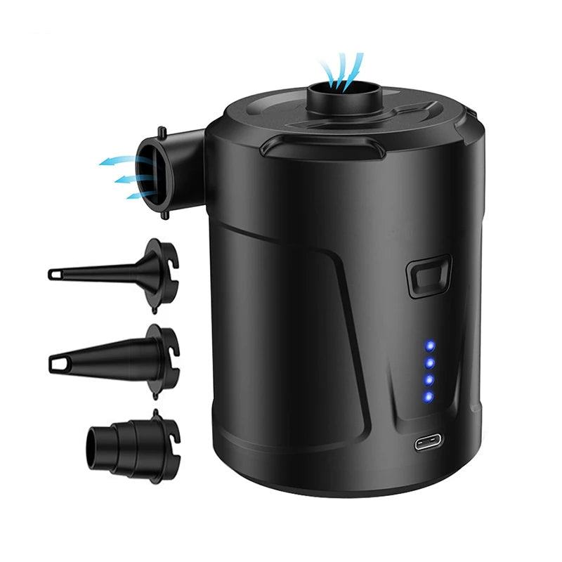 Compact Wireless Air Pump 5000mAh Fast Inflator Deflator for Outdoor & Home Use