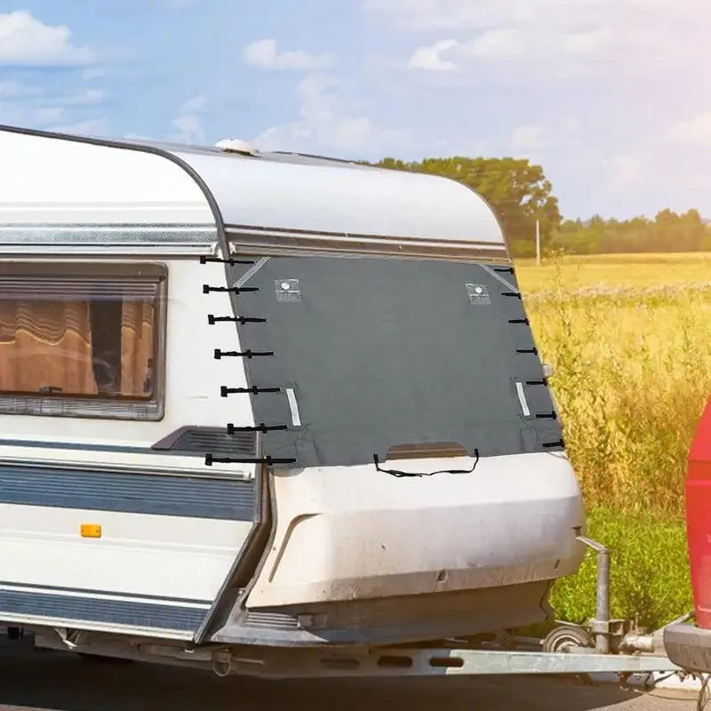 Universal RV Caravan Front Towing Cover Waterproof Oxford Protector with Reflective Strip