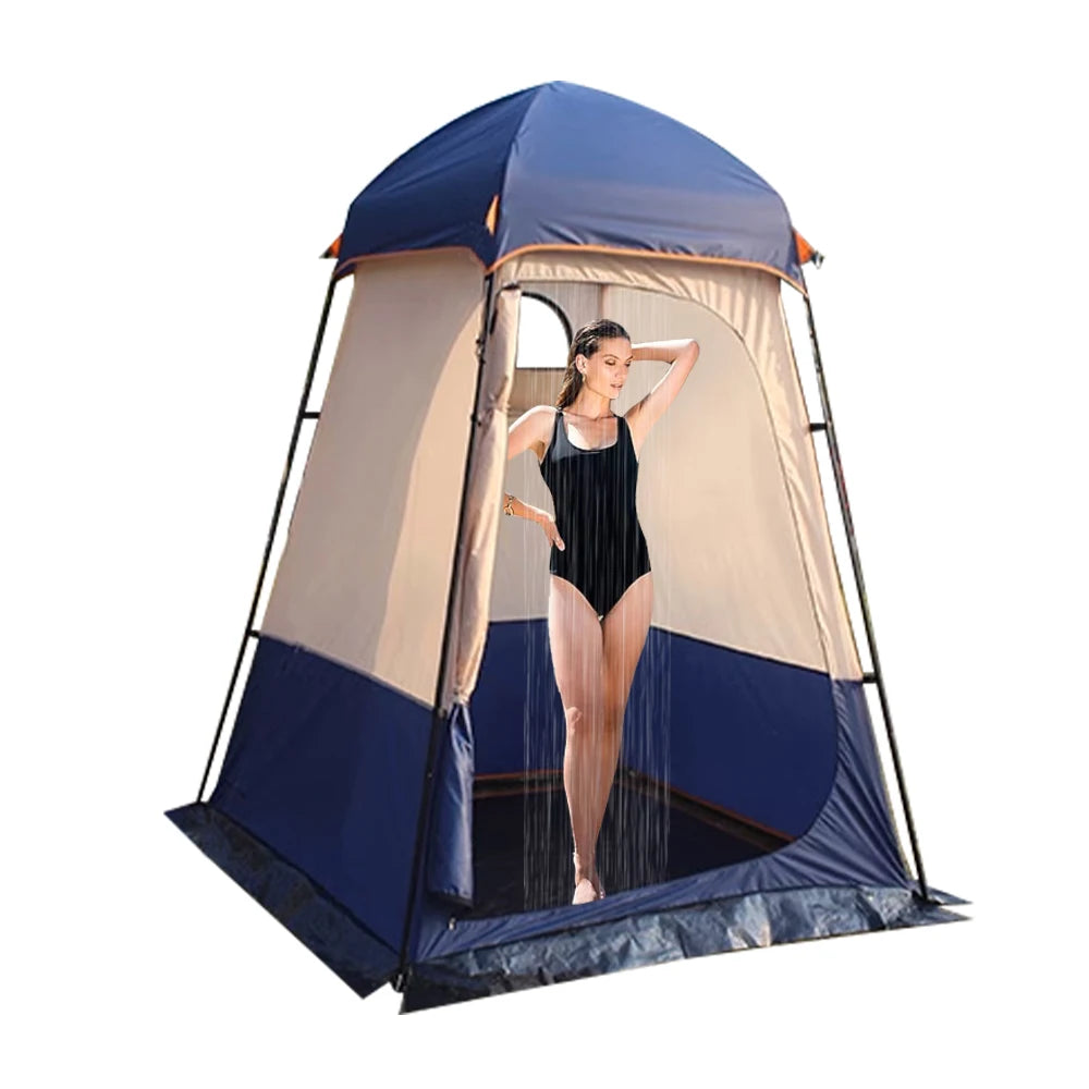 Portable Outdoor Privacy Shower Tent Double Layer Waterproof Changing Shelter Camping Toilet
