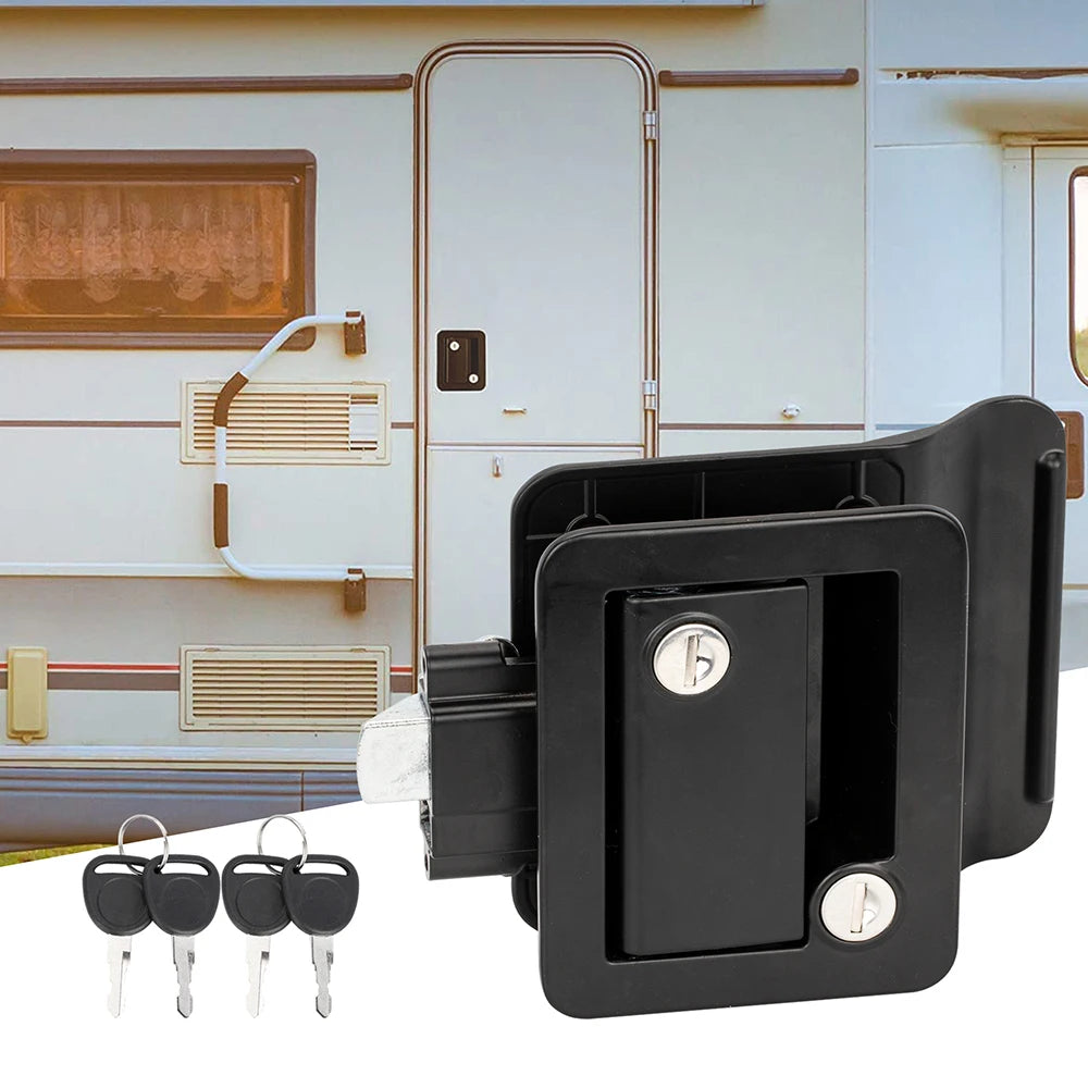 RV Entry Door Lock with Deadbolt & Key for Trailer and Camper