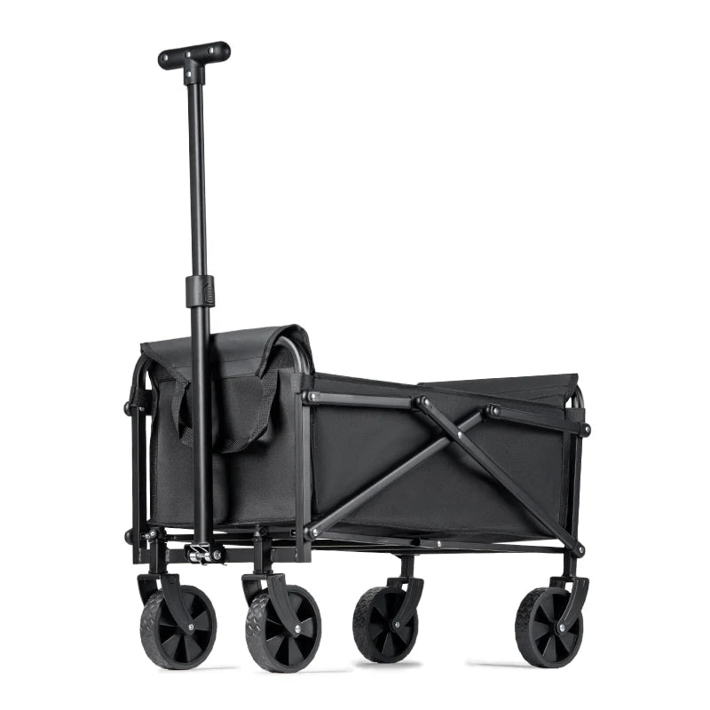 Portable Folding Utility Cart Heavy Duty 4-Wheel Outdoor Camping Beach Trolley