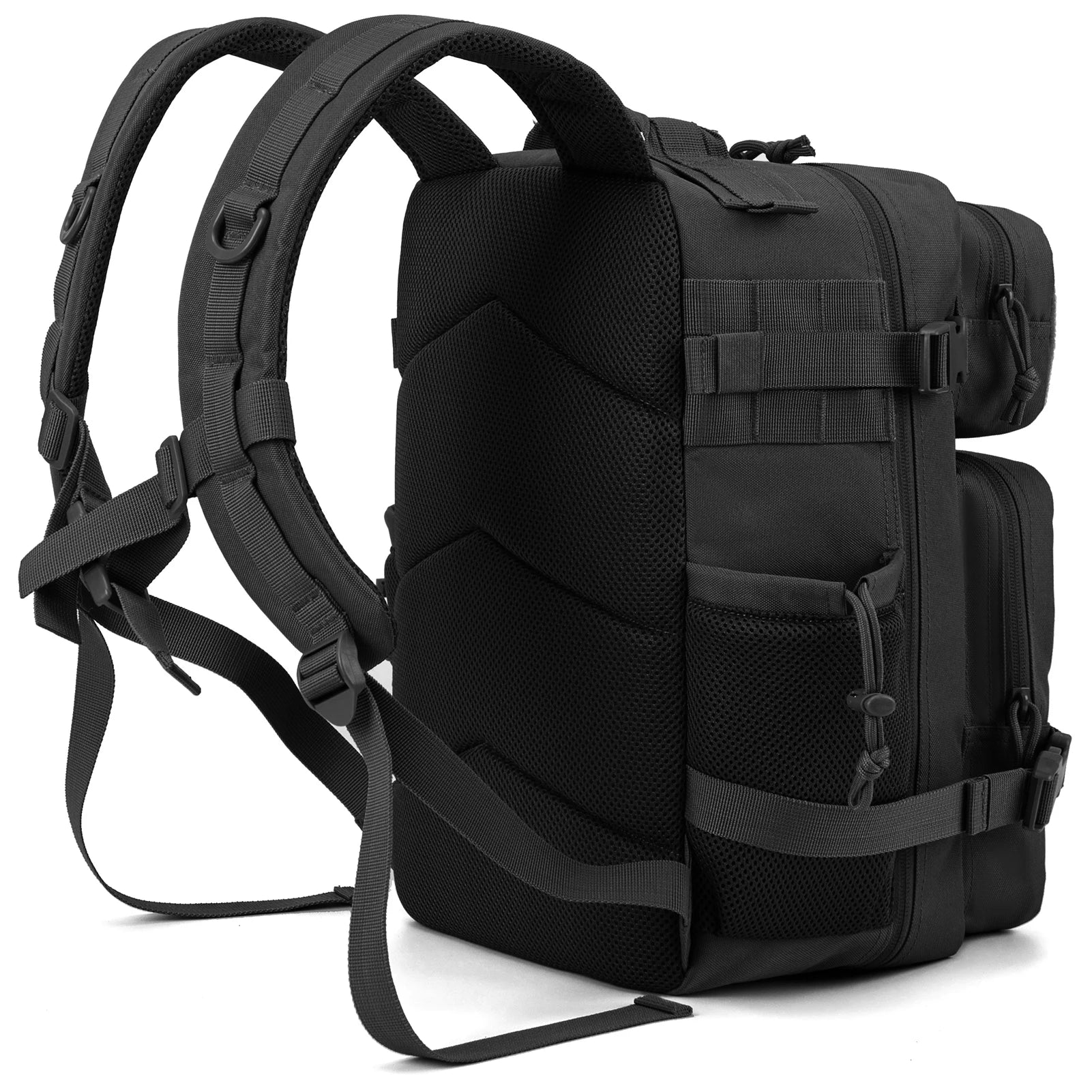 Heavy Duty Tactical Backpack 45L Trekking Camping Rucksack with Dual Side Pockets