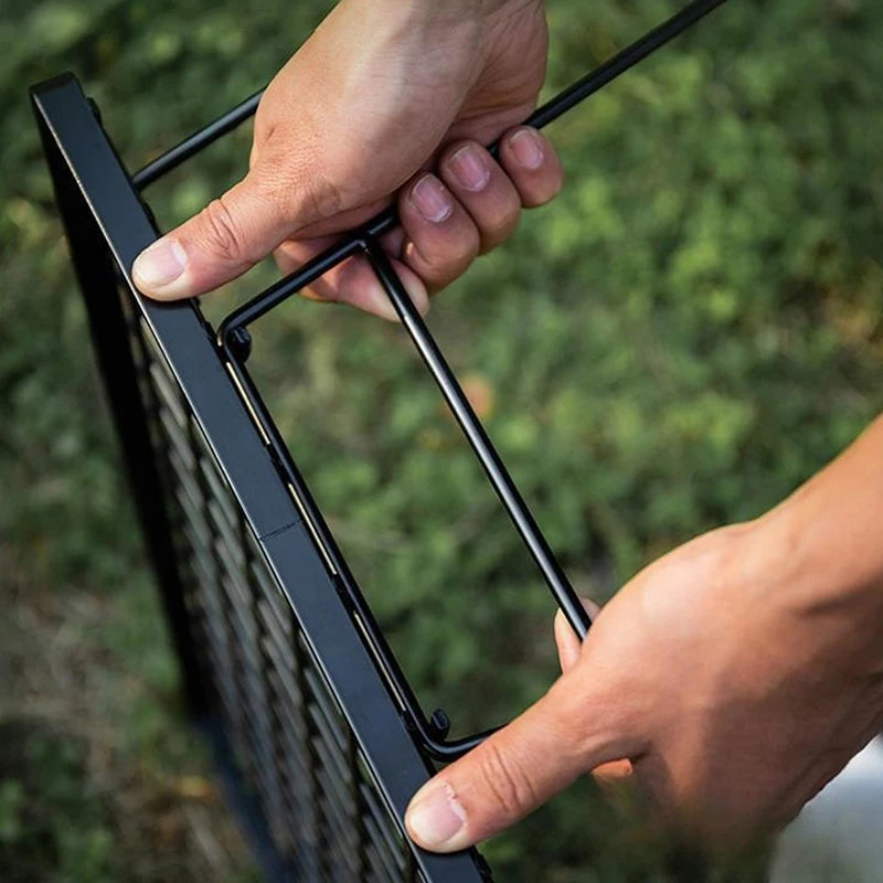 Heavy Duty Folding Outdoor Table Portable Metal Mesh Camping Picnic Table 60cm