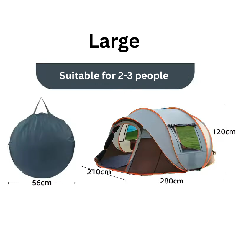 2-3 People Quick Opening Hand Throw Tent Waterproof Camping Boat Tent Outdoor Tent Fully Automatic Pop-up
