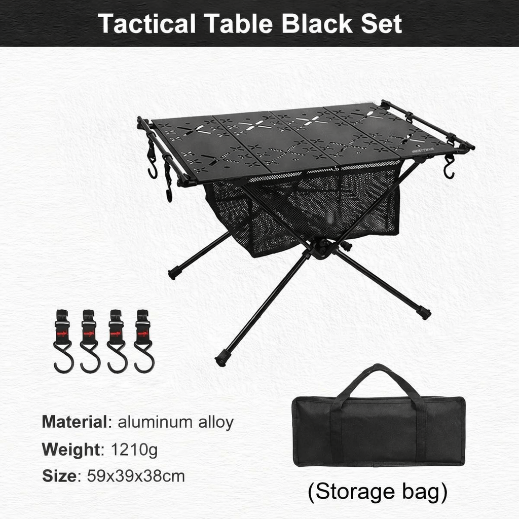 Camping Folding Table with Aluminum Alloy Frame – Portable Outdoor BBQ and Picnic Table